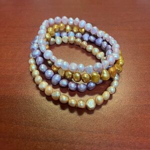 Natural Freshwater Pearl Bracelet Set
